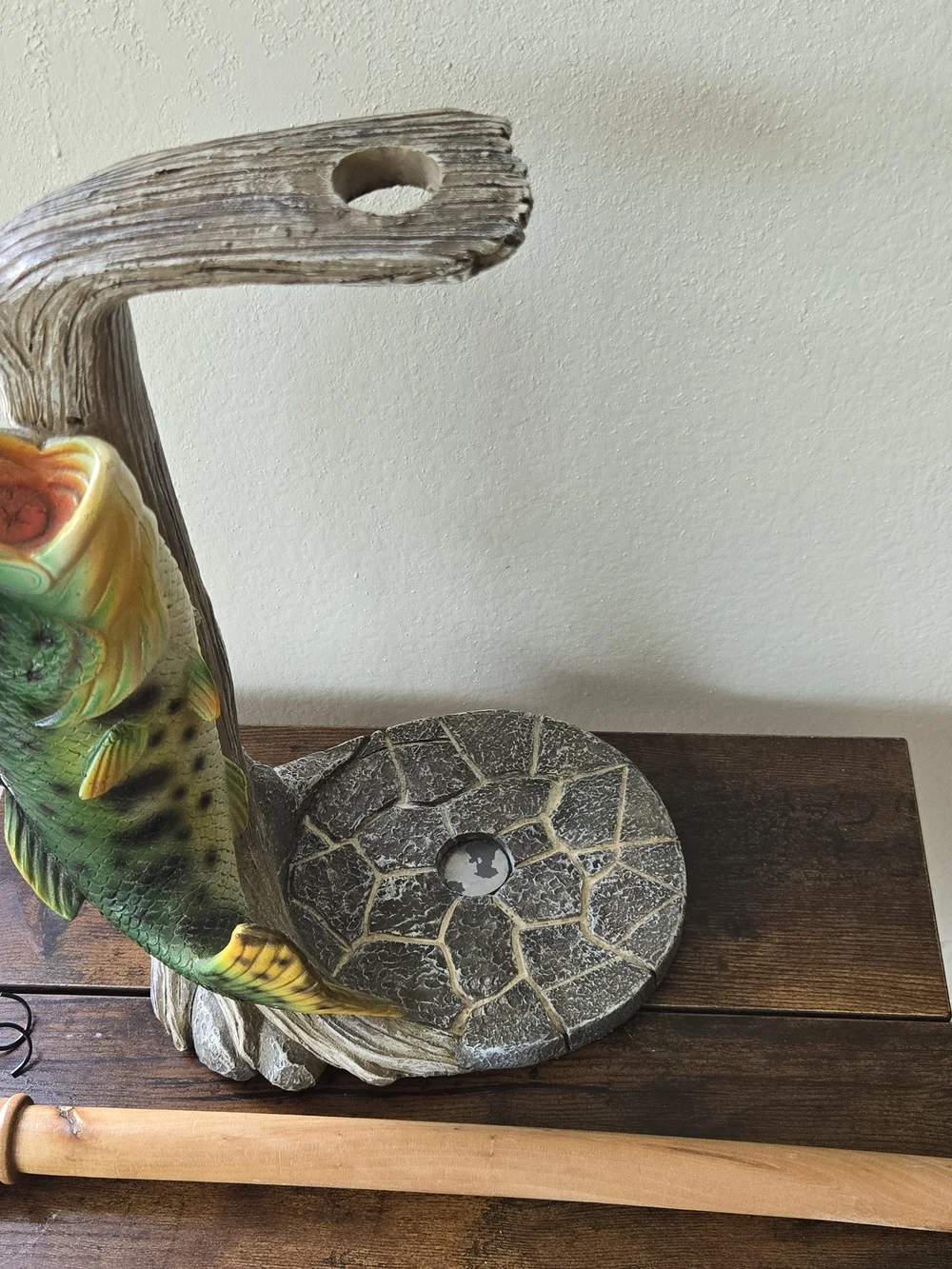 Decorative Green Fish Paper Towel Holder - Rustic Kitchen Stand